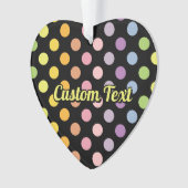 Rainbow Polka Dots Pattern Ornament (Vorderseite)