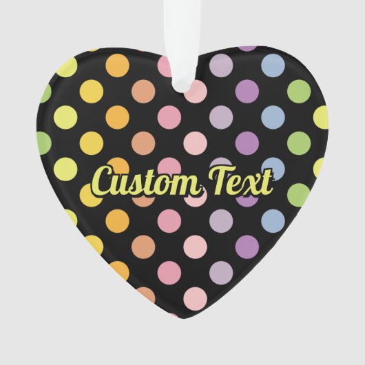 Rainbow Polka Dots Pattern Ornament (Vorderseite)