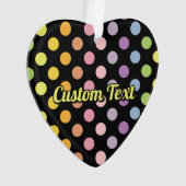 Rainbow Polka Dots Pattern Ornament (Vorderseite)