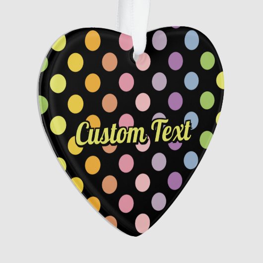 Rainbow Polka Dots Pattern Ornament (Vorderseite)