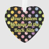 Rainbow Polka Dots Pattern Ornament (Rückseite)