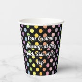 Rainbow Polka Dots Pattern Pappbecher (Rückseite)