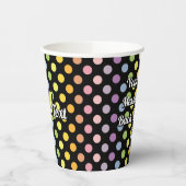 Rainbow Polka Dots Pattern Pappbecher (Links)