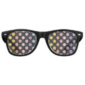 Rainbow Polka Dots Pattern Partybrille (Vorderseite)