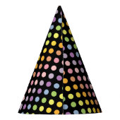 Rainbow Polka Dots Pattern Partyhütchen (Rückseite)