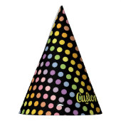 Rainbow Polka Dots Pattern Partyhütchen (Links)