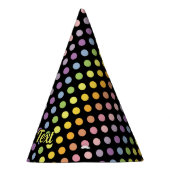 Rainbow Polka Dots Pattern Partyhütchen (Rechts)