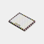 Rainbow Polka Dots Pattern Post-it Klebezettel (angewinkelt)