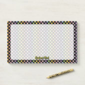 Rainbow Polka Dots Pattern Post-it Klebezettel (Auf Schreibtisch)