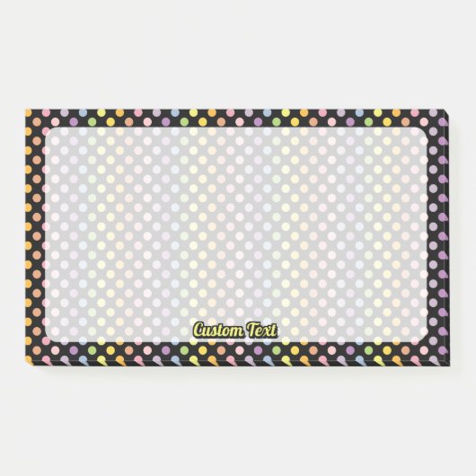 Rainbow Polka Dots Pattern Post-it Klebezettel (Vorderseite)