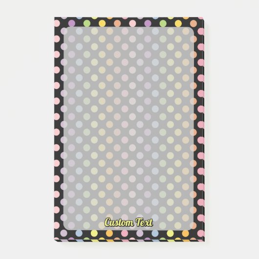 Rainbow Polka Dots Pattern Post-it Klebezettel (Vorderseite)
