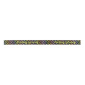 Rainbow Polka Dots Pattern Satinband (Vorderseite)