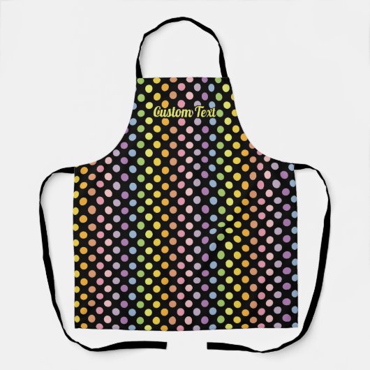 Rainbow Polka Dots Pattern Schürze (Vorderseite)