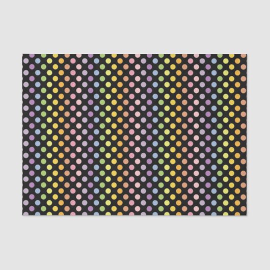 Rainbow Polka Dots Pattern Seidenpapier (Vorderseite)