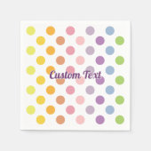 Rainbow Polka Dots Pattern Serviette (Vorderseite)