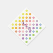 Rainbow Polka Dots Pattern Serviette (Ecke)