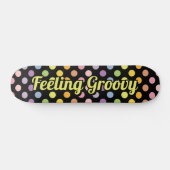 Rainbow Polka Dots Pattern Skateboard (Horizontal)