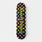 Rainbow Polka Dots Pattern Skateboard (Vorne)