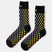 Rainbow Polka Dots Pattern Socken (Linkes Detail)
