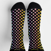 Rainbow Polka Dots Pattern Socken (Oben)