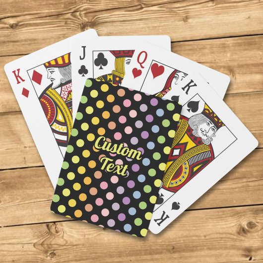 Rainbow Polka Dots Pattern Spielkarten