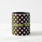 Rainbow Polka Dots Pattern Tasse (Zentrum)