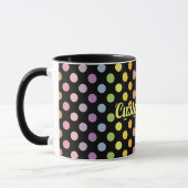 Rainbow Polka Dots Pattern Tasse (Links)