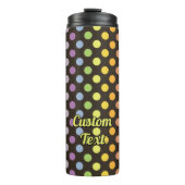 Rainbow Polka Dots Pattern Thermosbecher (Vorderseite)
