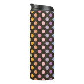 Rainbow Polka Dots Pattern Thermosbecher (Nach rechts gedreht)