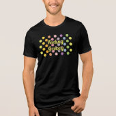 Rainbow Polka Dots Pattern Tri-Blend Shirt (Vorderseite)