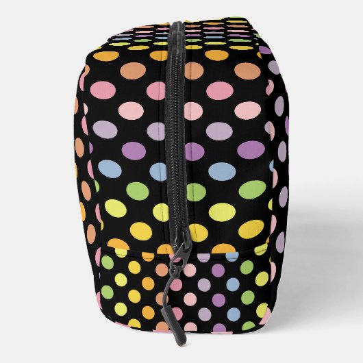 Rainbow Polka Dots Pattern Waschbeutel (Rechts)