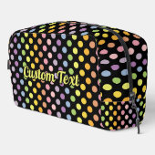 Rainbow Polka Dots Pattern Waschbeutel (Rechte Ecke)