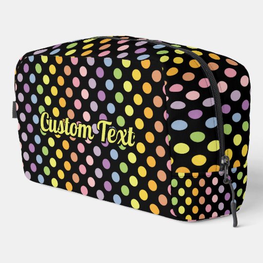 Rainbow Polka Dots Pattern Waschbeutel (Rechte Ecke)