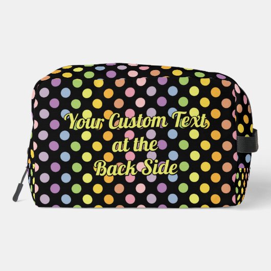 Rainbow Polka Dots Pattern Waschbeutel (Rückseite)