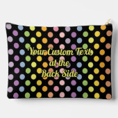 Rainbow Polka Dots Pattern Zubehörtasche (Rückseite)