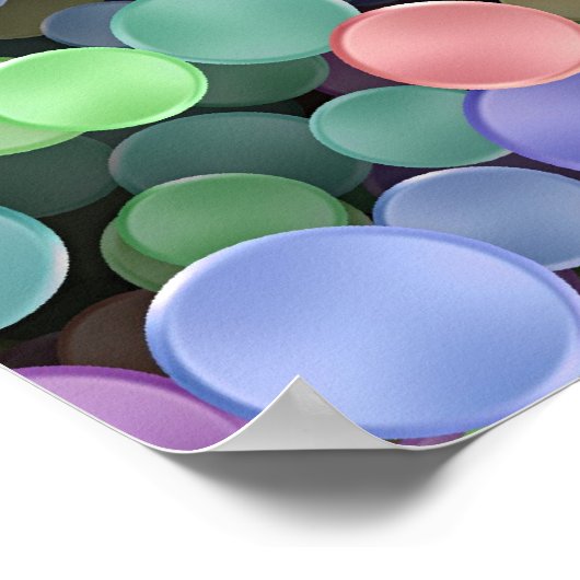 Rainbow Polka Dots Poster (Ecke)