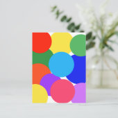 Rainbow Polka Dots Postkarte (Stehend Vorderseite)