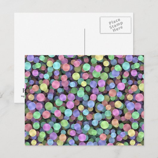 Rainbow Polka Dots Postkarte (Vorne/Hinten)