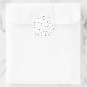 Rainbow Polka Dots Runder Aufkleber (Tasche)