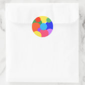 Rainbow Polka Dots Runder Aufkleber (Tasche)