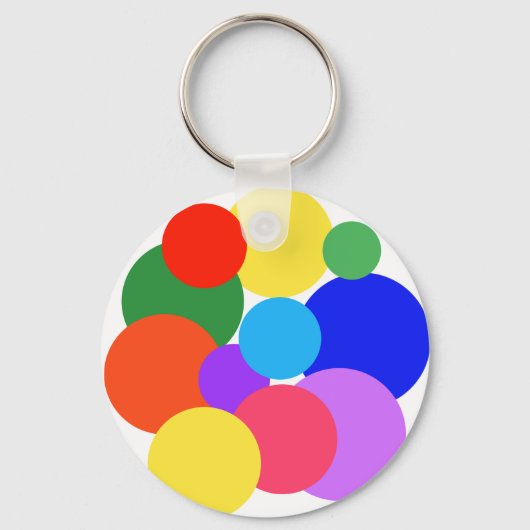 Rainbow Polka Dots Schlüsselanhänger (Vorderseite)