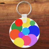 Rainbow Polka Dots Schlüsselanhänger (Vorderseite)