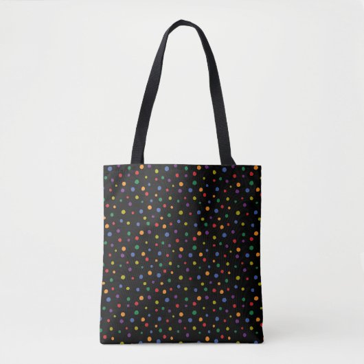 Rainbow Polka Dots Tasche (Vorderseite)