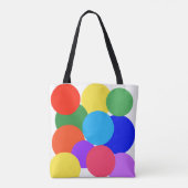 Rainbow Polka Dots Tasche (Rückseite)