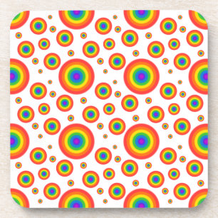 Rainbow Polka Dots Untersetzer