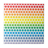 Rainbow Polka Dots White Fliese (Vorderseite)
