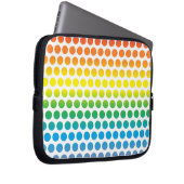 Rainbow Polka Dots White Laptopschutzhülle (Vorne Rechts)