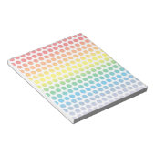 Rainbow Polka Dots White Notizblock (angewinkelt)