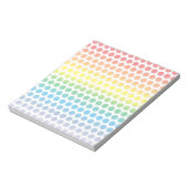 Rainbow Polka Dots White Notizblock (Rotiert)
