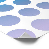 Rainbow Polka Dots White Poster (Ecke)